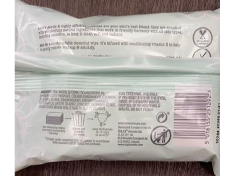 Amie Clear And Calm Cleansing Wipes, 25 Count