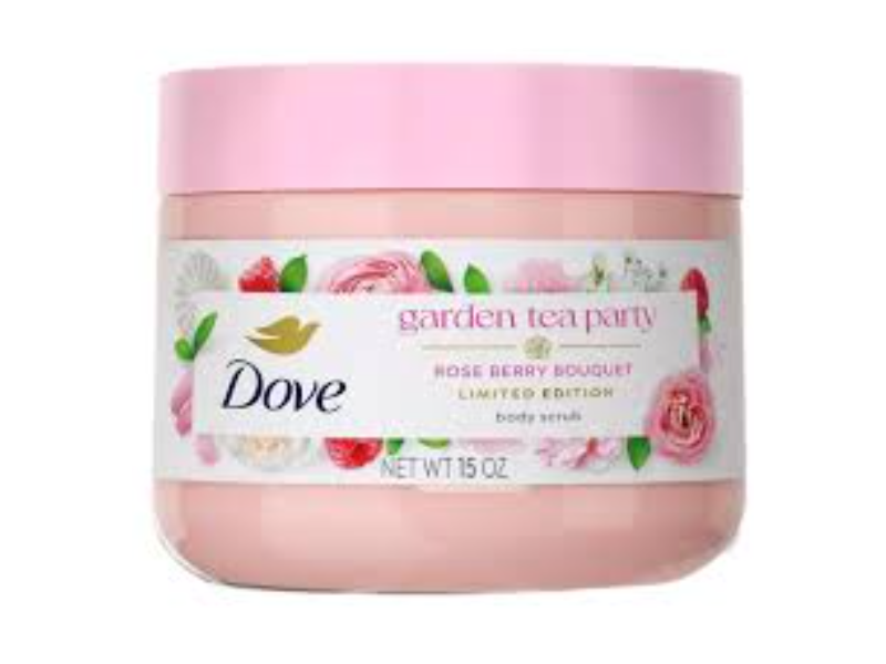 Dove Garden Tea Party Body Scrub, Rose Berry Bouquet, 15 fl oz