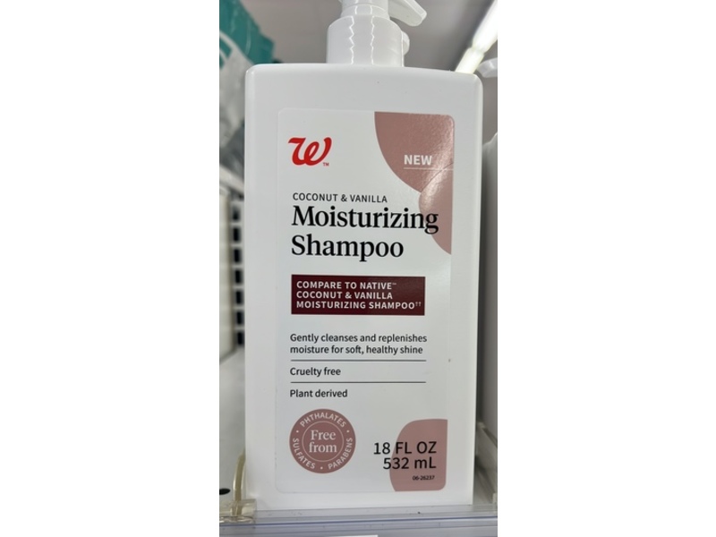 Walgreens Moisturizing Shampoo, Coconut & Vanilla, 18 fl oz/532 mL