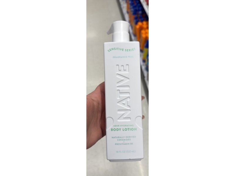 Native Sensitive Series Body Lotion, Provitamin B5, 18 fl oz/532 mL