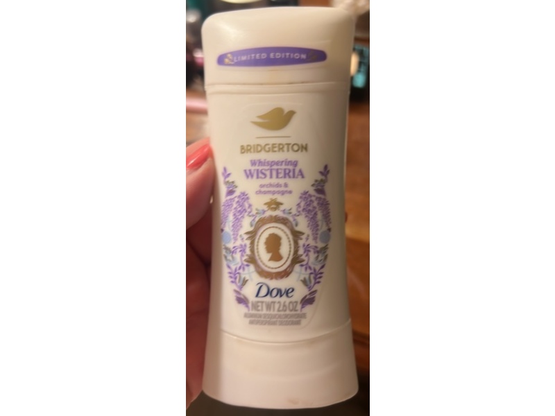 Dove Bridgerton Whispering Wisteria Antiperspirant Deodorant, Orchids & Champagne, 2.6 oz