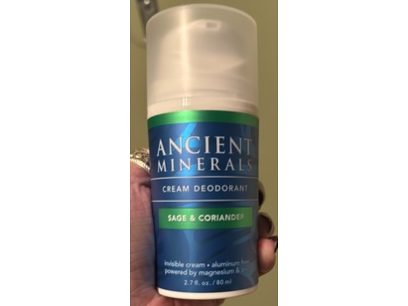 Ancient Minerals Cream Deodorant, Sage & Coriander, 2.7 fl oz/80 mL