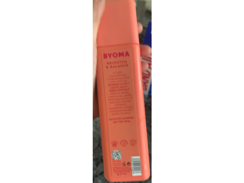 Byoma Brigtening Toner, Barrier Lipids+Lactic Acid& Birch Extract, 5.07 fl oz/150 mL