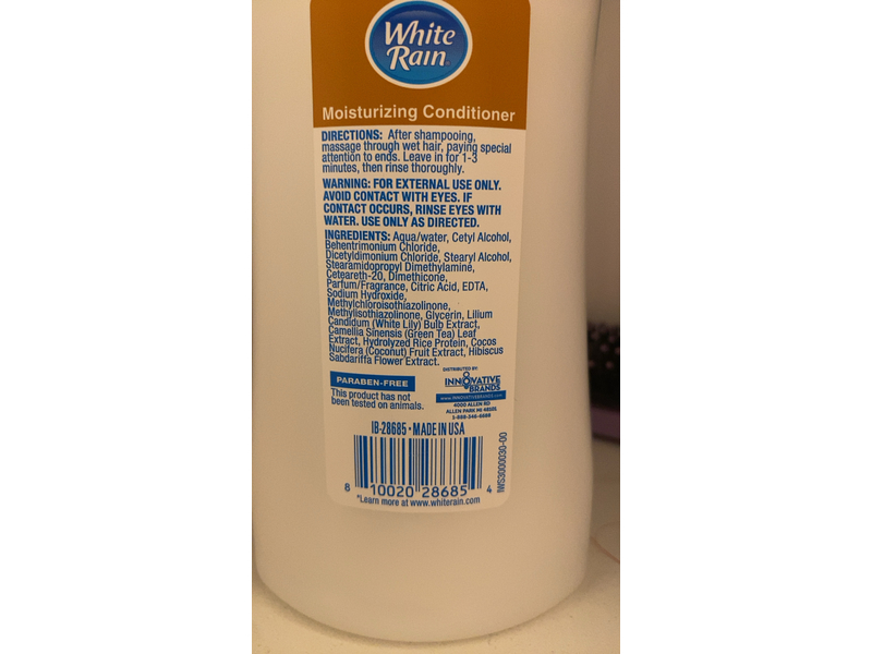 White Rain Moisturizing Conditioner, Coconut & Hibiscus, 22.5 fl oz/665 mL