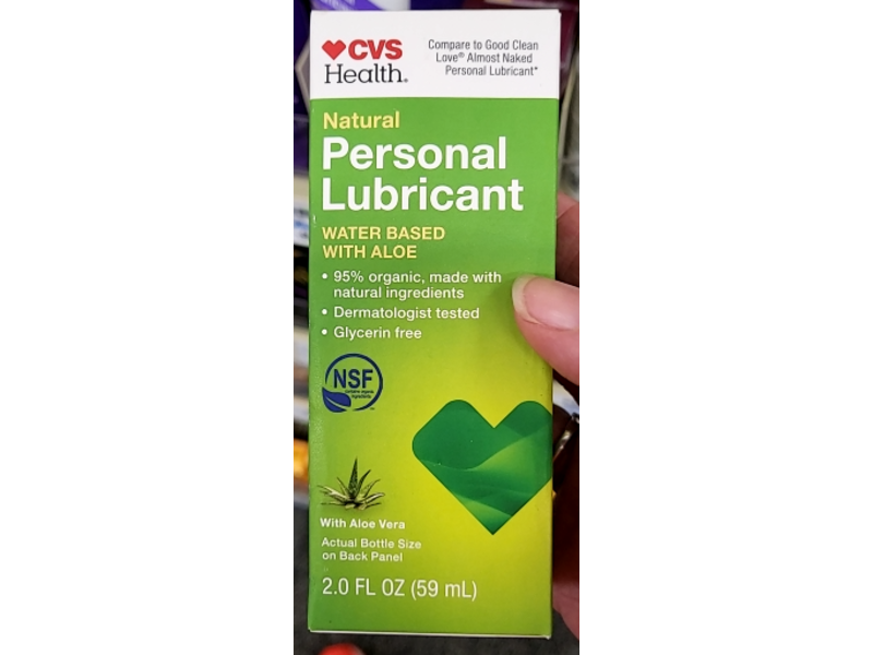CVS Health Natural Personal Lubricant, Aloe Vera, 2.0 fl oz/59 mL