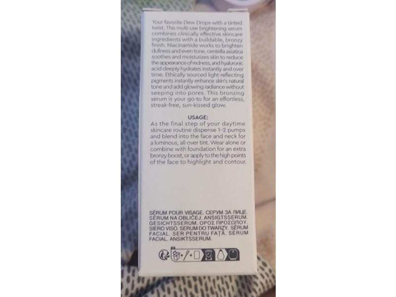 Glow Recipe Watermelon Glow Niacinamide Hue Drops Tinted Serum, Sun Glow, 0.5 fl oz/15 mL