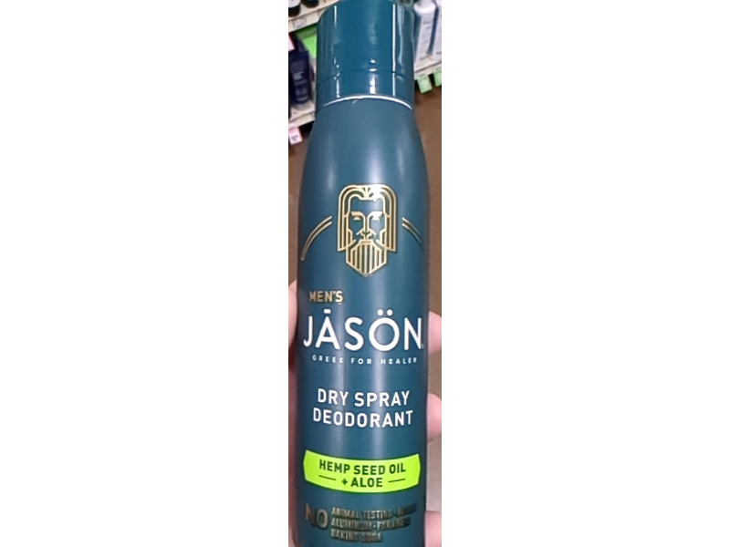 Jason Dry Spray Deodorant, Hemp Seed Oil + Aloe, 3.2 oz/90 g