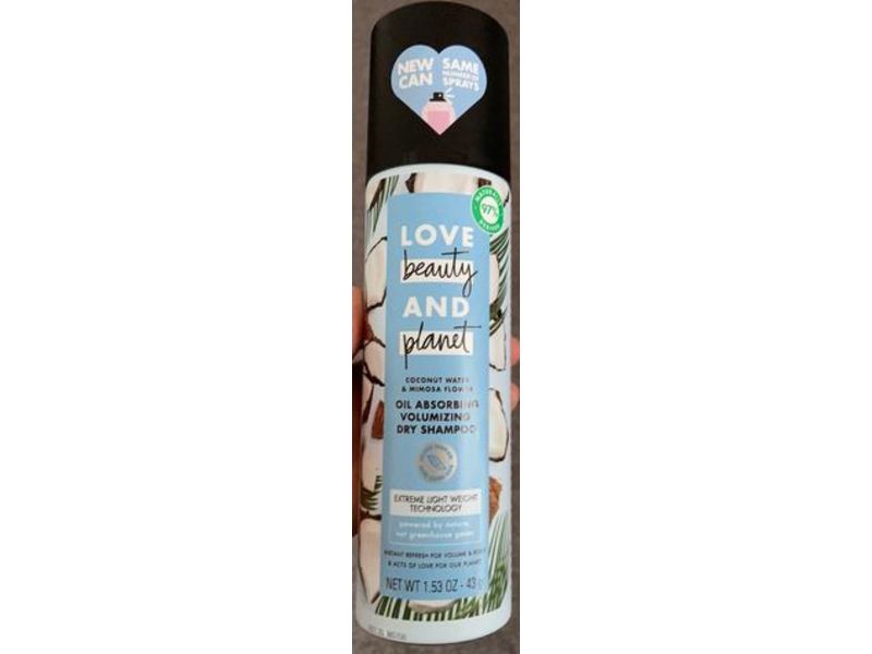 Love Beauty And Planet, Oil Absorbing Volumizing Dry Shampoo, 1.53 oz / 43 g