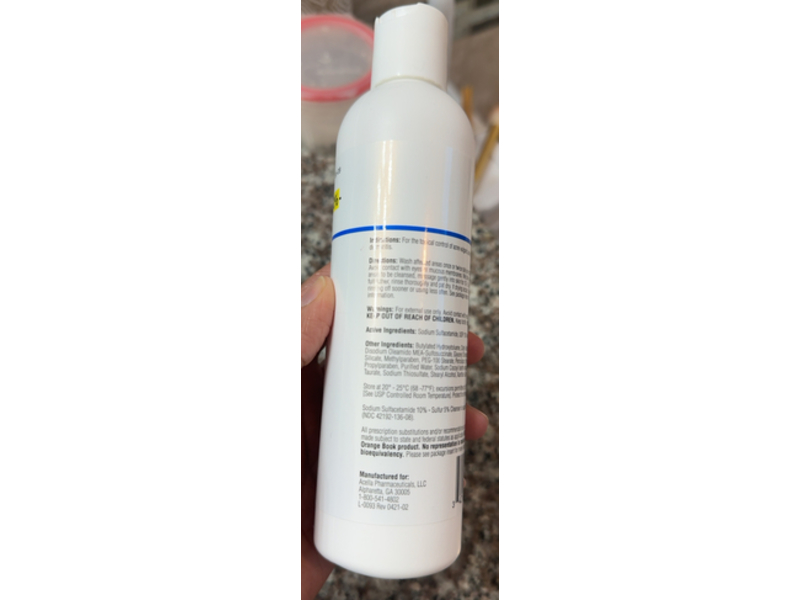 Sodium Sulfacetamide 10% - Sulfur 5% Cleanser, 8 oz/227 g, Acella (Rx)