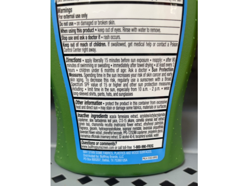 Bullfrog Quik Gel Sunscreen, SPF 50, 5 fl oz/148 mL