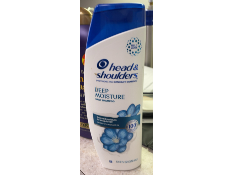 Head & Shoulders Deep Moisture Daily Shampoo, Avocado Oil, 12.5 fl oz/370 mL