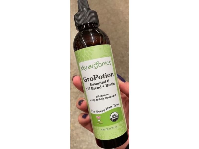Sky Organics Gro Potion Essential 6 Oil Blend + Biotin, 6 fl oz/177 mL