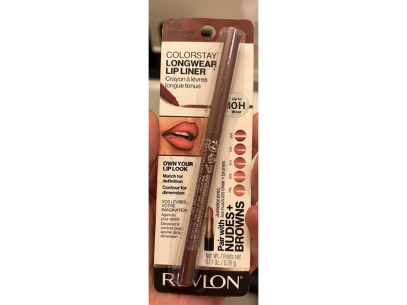 Revlon Colorstay Longwear Lipliner, Chocolate 645, 0.01 oz/0.28 g, Pack Of 3