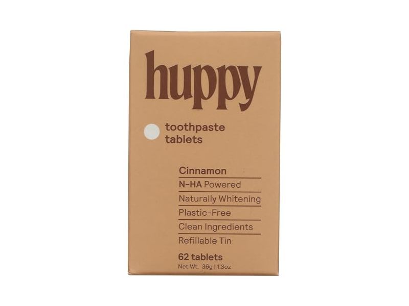 Huppy Toothpaste Tablets, Cinnamon, 1.3 oz/36 g, 62 Count