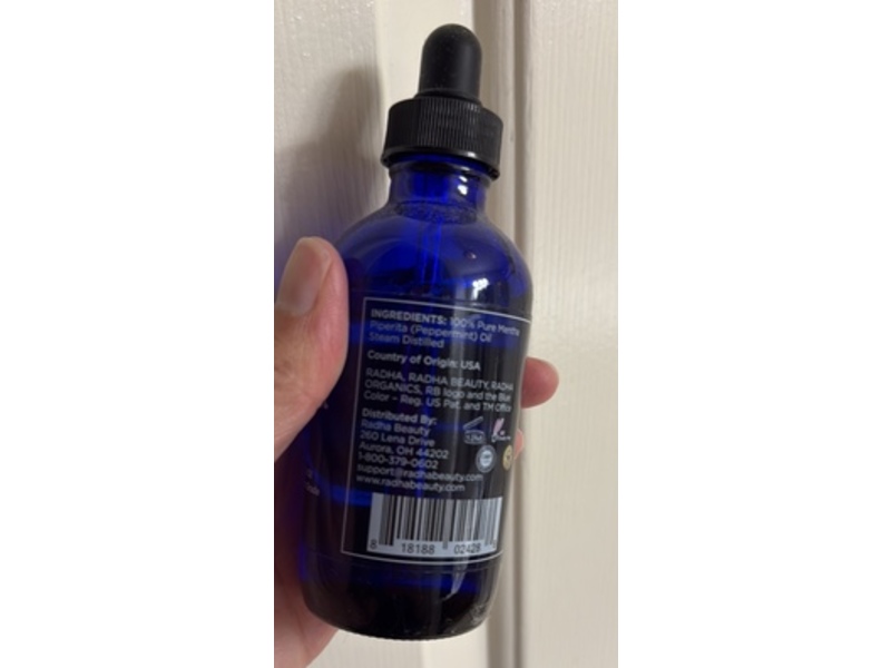 Radha Beauty Oil, Peppermint Essential Oil, 4 fl oz/120 mL