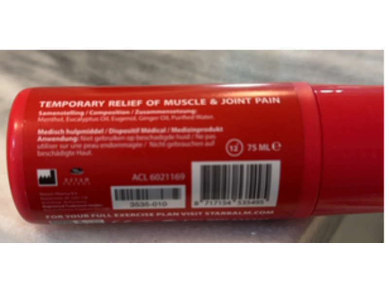 Starbalm Roll On Temporary Pain Relief, 75 mL