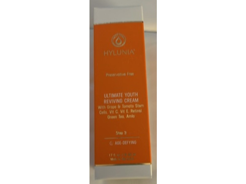 Hylunia Ultimate Youth Reviving Cream, Grape & Tomato Stem Cells, 1.7 fl oz/50 mL