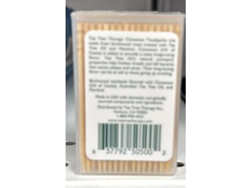 Tea Tree Therapy Toothpicks, Cinnamon, 100 Count