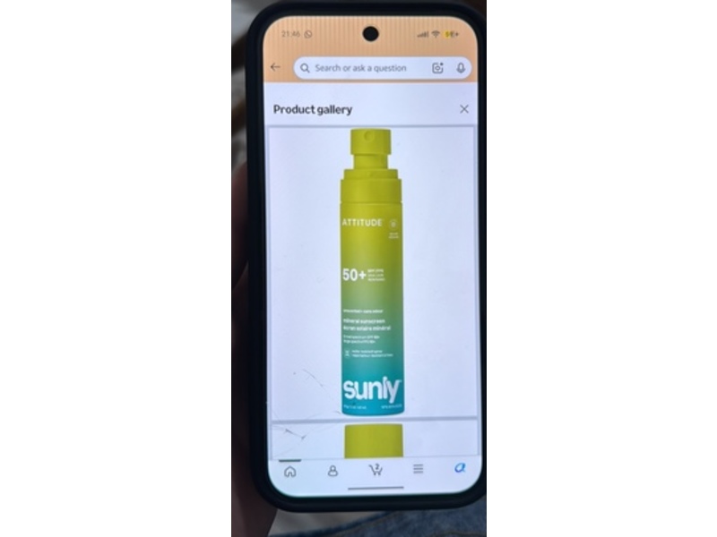 Attitude Sunly Mineral Sunscreen, SPF 50+ Unscented, 3 oz/85 g