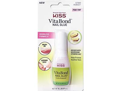 Kiss Vita Bond Nail Glue, Pink Tint, 0.17 oz/ 5 g