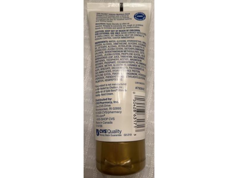 CVS Health Intense Moisture Hand Cream, 3 oz