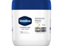 Vaseline Advanced Repair Intensive Care Body Cream, Fragrance Free, Vitamin A & B5, 13.52 fl oz/400 mL - thumbnail 1