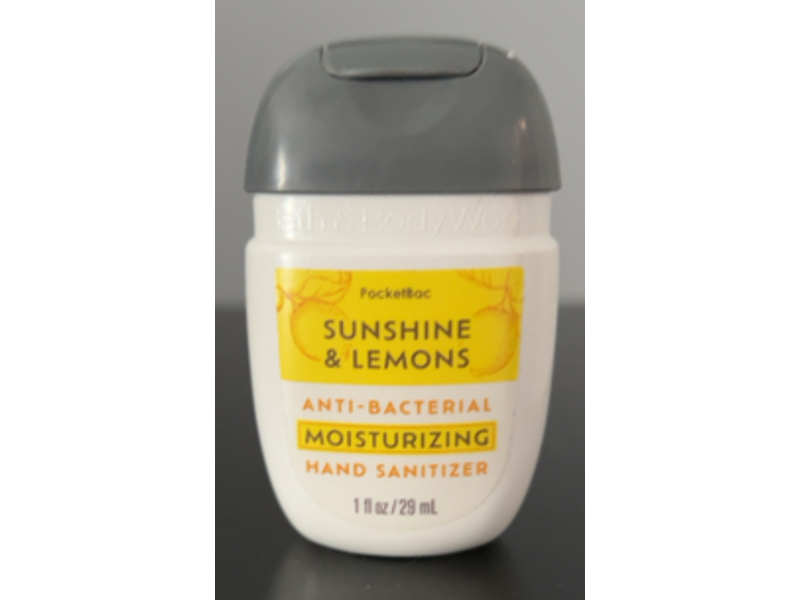 Bath & Body Works Moisturizing Antibacterial Hand sanitizer, Sunshine & Lemons, 1 fl oz/29 mL