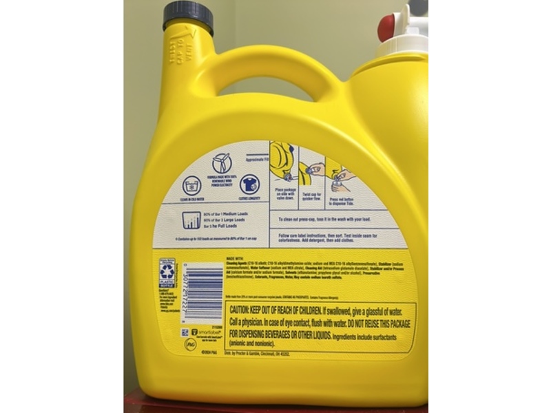 Tide Simply All In One Liquid Laundry Detergent, Loads 153, 167 fl oz/4.93 L