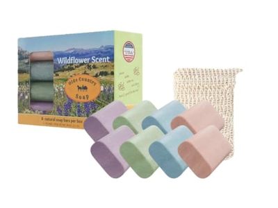 Olde Country Soap Bar Soap Box, Wildflower Scent, 5 oz, 8 Count