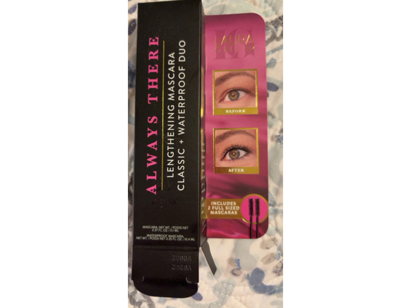 Laura Geller Always Three Lengthening Mascara Duo, Classic + Waterproof, 0.37 fl oz/11 mL