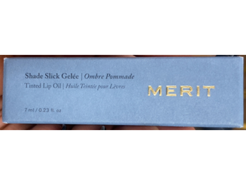 Merit Shade Slick Gelee Sheer Tinted Lip Oil, Mapleton, 0.23 fl oz/7 mL