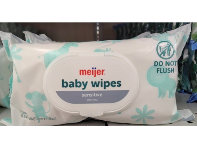 Meijer Baby Wipes, Sensitive, 72 Count