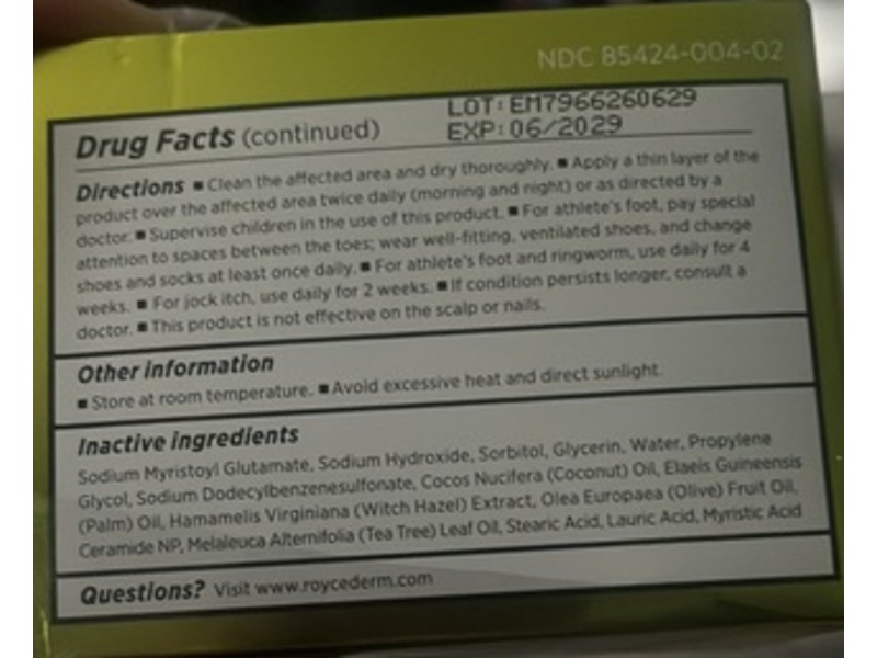 RoyceDerm Tea Tree Oil Antifungal Soap, Clotrimazole 1%, 4 oz/116 g, 2 Count
