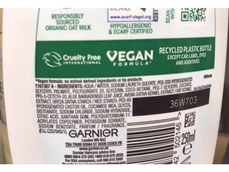 Garnier Ultimate Blends Kids 2 In 1 Shampoo & Detangler, Rice Cream & Oat Milk, 250 mL