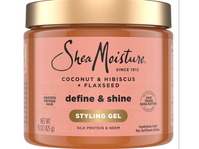 SheaMoisture Defining Styling Gel, Coconut & Hibiscus + Flaxseed, 15 oz/425 g