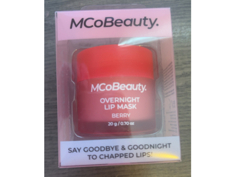 MCoBeauty Overnight Lip Mask, Berry, 0.70 oz/20 g