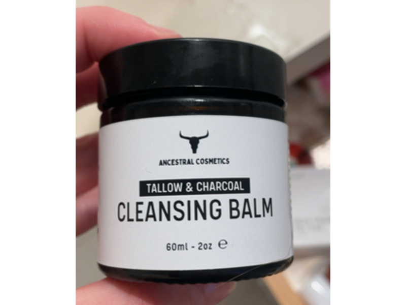 Ancestral Cosmetics Cleansing Balm, Tallow & Charcoal, 2 oz/60 mL