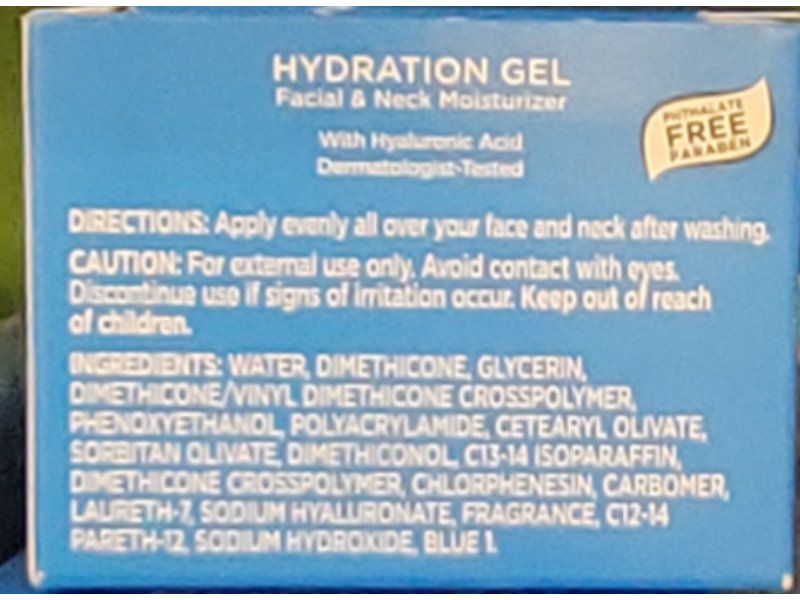 Equate Beauty Hydration Gel, Moisturize, 1.7 oz/48 g