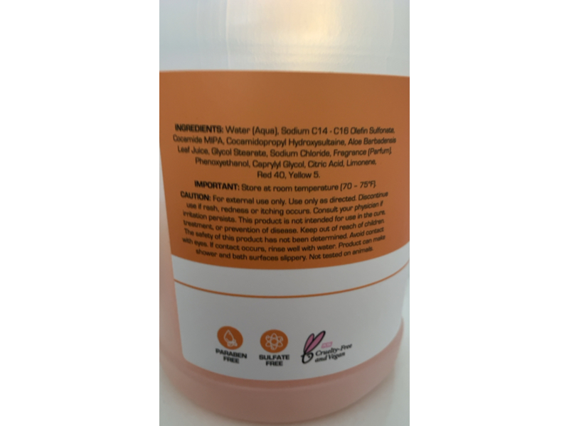 Ginger Lily Farms Club & Fitness Nourishing Body Wash, Citrus Scent, 120 fl oz/3.78 L