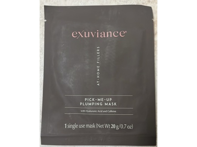 Exuviance Pick Me Up Plumping Mask, Hyaluronic Acid & Caffeine, 0.7 fl oz/20 g, 1 Count