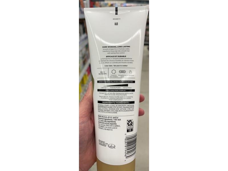Pantene Smooth & Sleek Conditioner, 10.4 fl oz/308 mL