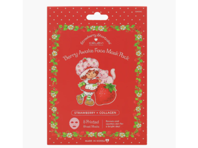 Celavi Berry Awake Face Mask Pack, Strawberry Shortcake, 5 Count