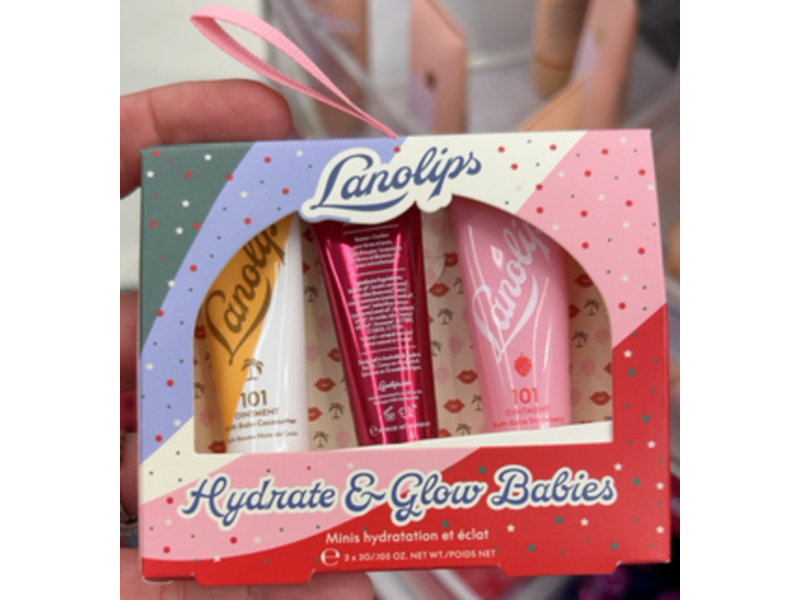 Lanolips Hydrate & Glow Babies Set, 0.105 oz/5 g, 3 Count