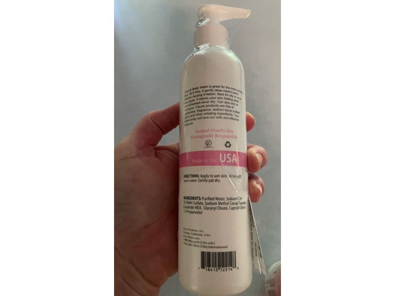 Cleure Face & Body Wash for Normal/Oily Skin, 8 fl oz/237 mL