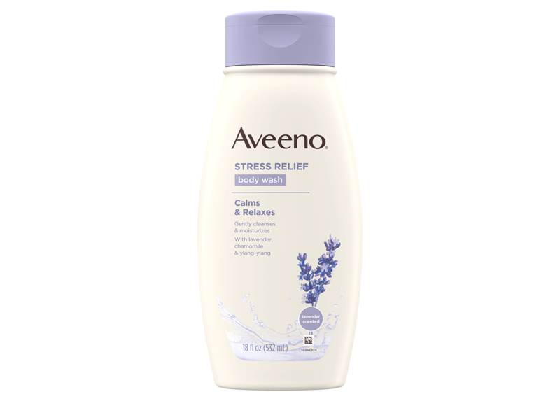 Aveeno Stress Relief Body Wash, Lavender Scented, 12 fl oz/354 mL