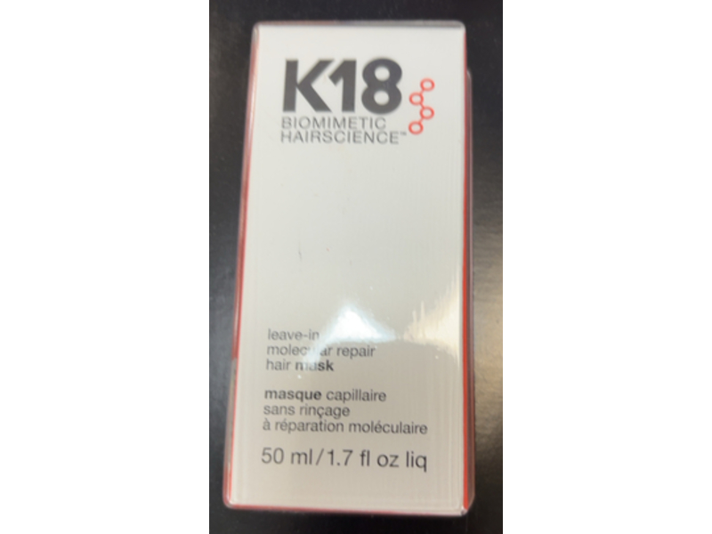 K18 Biomimetic Hairscience Leave-in Molecular Repair Hair Mask, 1.7 fl oz/ 50 mL