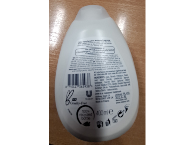 Baby Dove Sensitive Moisture Lotion, 400 mL