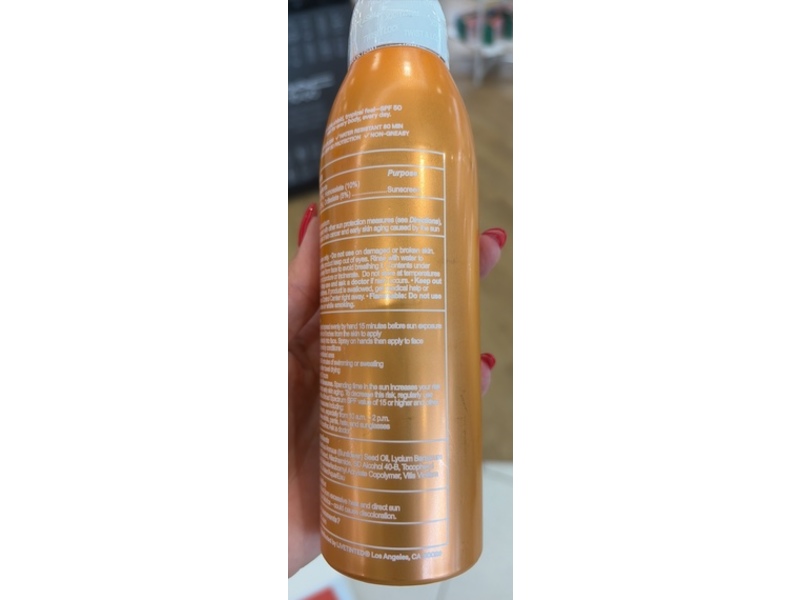 Live Tinted Hueguard Invisible Body Mist, SPF 50, 5.5 oz/155 g