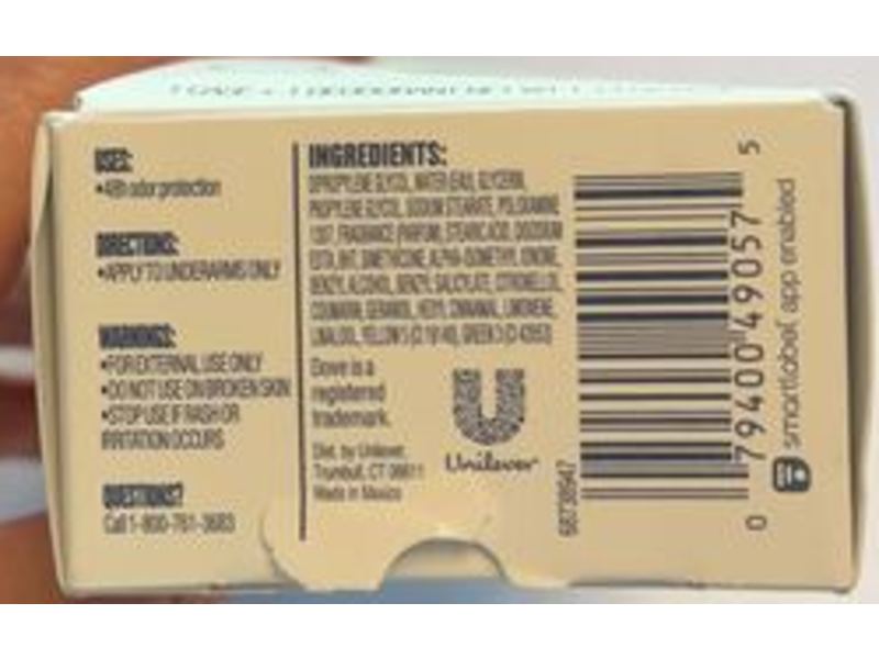 Dove Refillable Deodorant, Cucumber & Green Tea, 1.13 oz/32 g