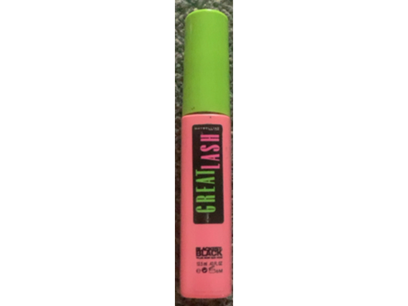 Maybelline Great Lash Lengthening Washable Mascara, Blackest Black, 0.43 fl oz/12.7 mL